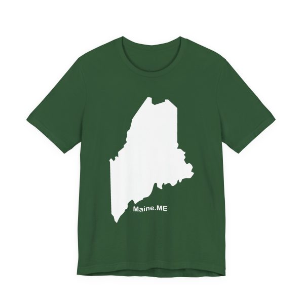Maine.ME White Design Short Sleeve Tee