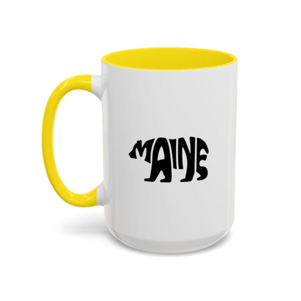 Two Sided Maine.ME Bear & Bumper Sticker Image Accent Coffee Mug (11, 15oz)