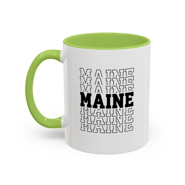 Maine.ME Stacked MAINE Word Accent Coffee Mug (11, 15oz)