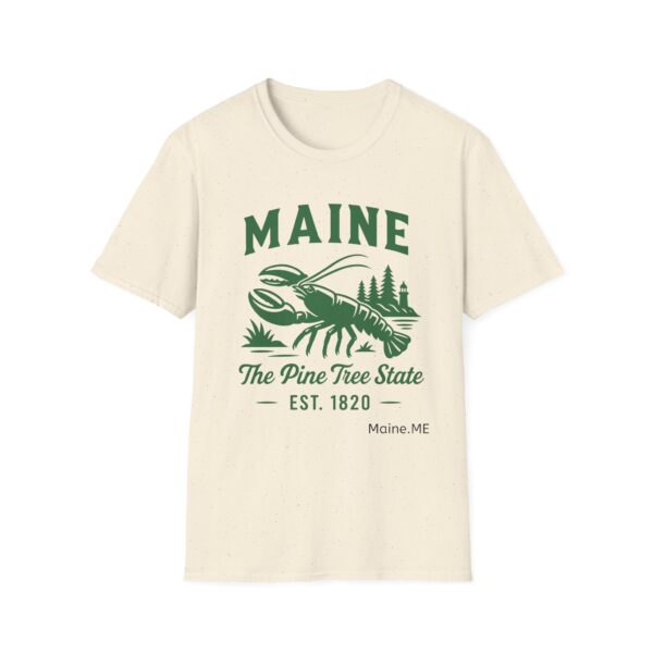Maine Lobster Est. 1820 Green Print Unisex Softstyle T-Shirt