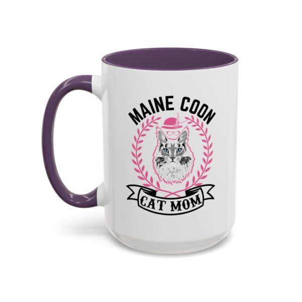 Maine Coon Cat Mom Accent Coffee Mug (11, 15oz)