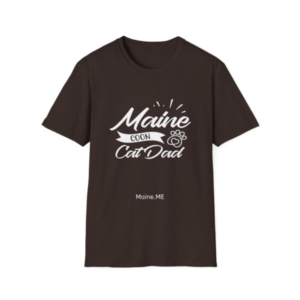 Maine Coon Cat Dad White Print Unisex T-Shirt