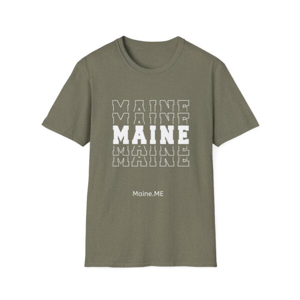 Stacked MAINE White Words Unisex T-Shirt