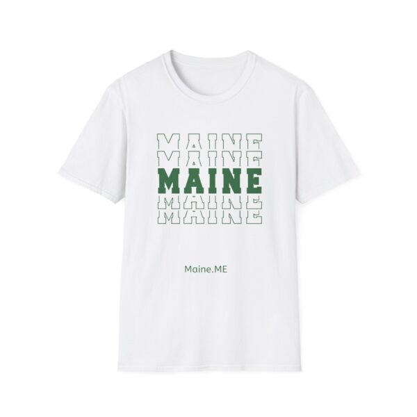 Stacked MAINE Green Words Unisex T-Shirt