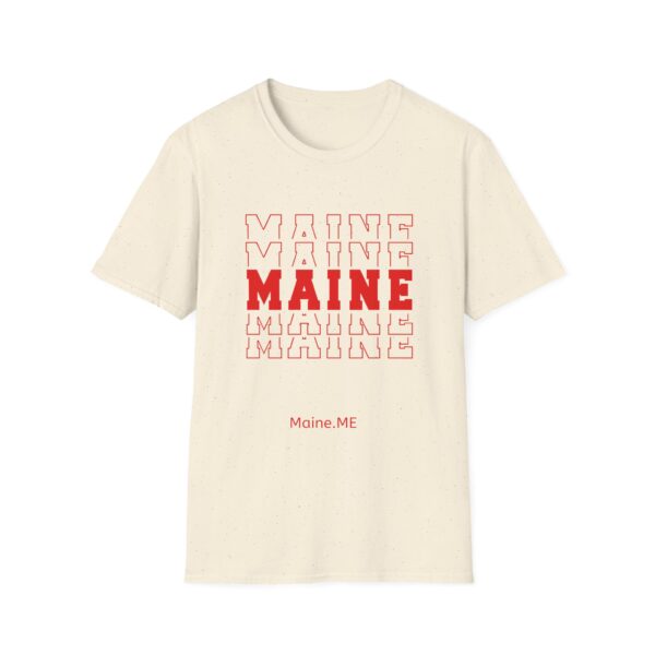 Stacked MAINE Red Words Unisex T-Shirt