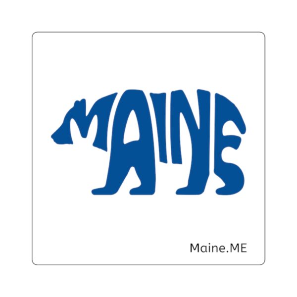Blue Bear Maine Square Sticker